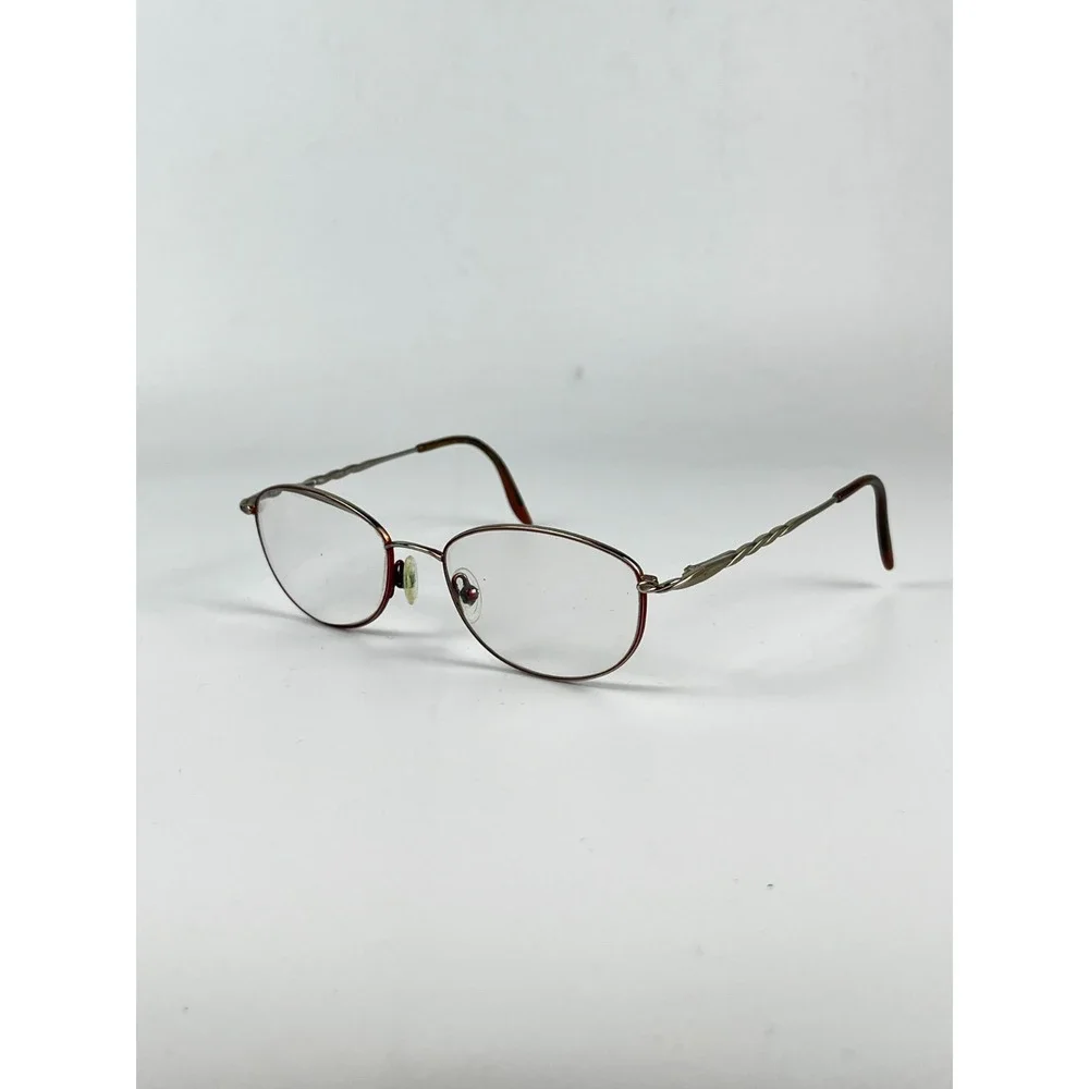 L'amy L'accent 410C03135 Women's Eyeglasses Frame‎ Brown Metal Full Rim 135 mm